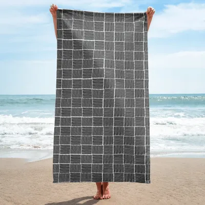 sublimated checked Beach towel | Beach Towel manufacturer