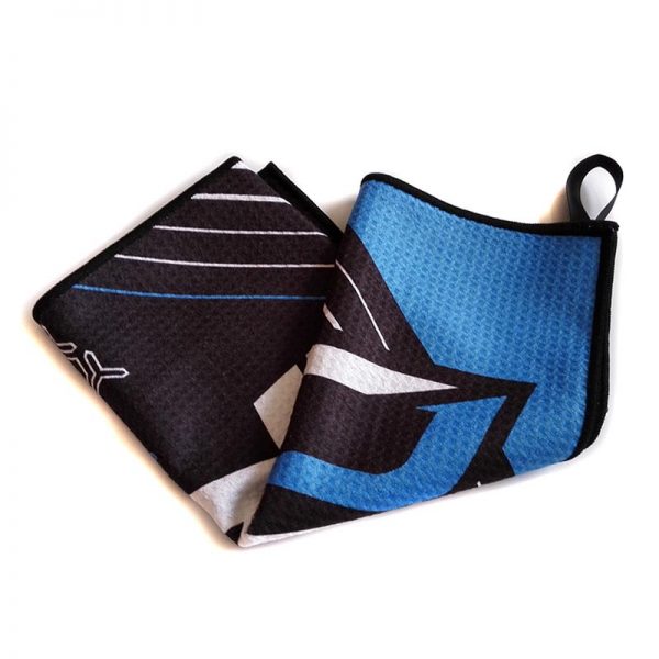 40x80cm personalized waffle microfiber golf towel with loop - Image 2