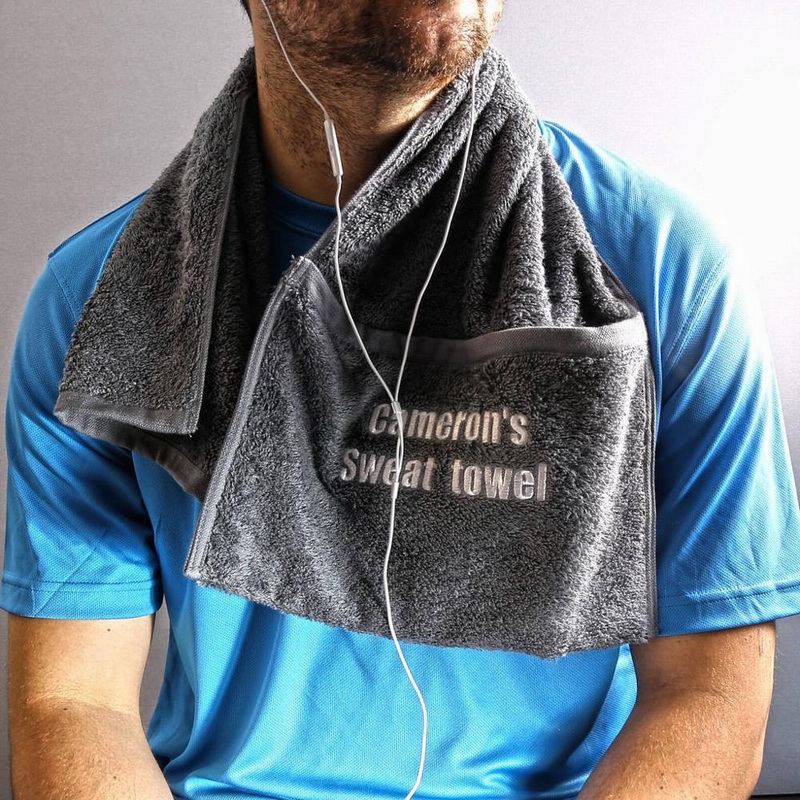 Plain weaving 16s twist plant dyed cotton workout towels - Image 2