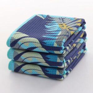 Customize waffle printed yoga towel with loop for hang out